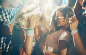 People dancing at a party.